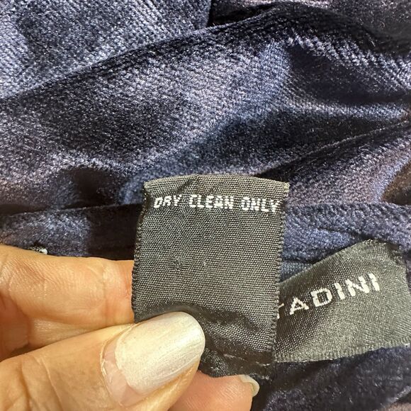 Adrienne Vittadini Woman 2X Navy Velvet Maxi Dress Long Sleeve Plus Size Party - Picture 8 of 9